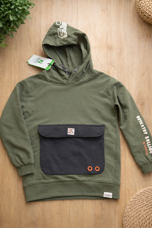 Sweat à capuche garçon GARCIA – Taille 6 ans