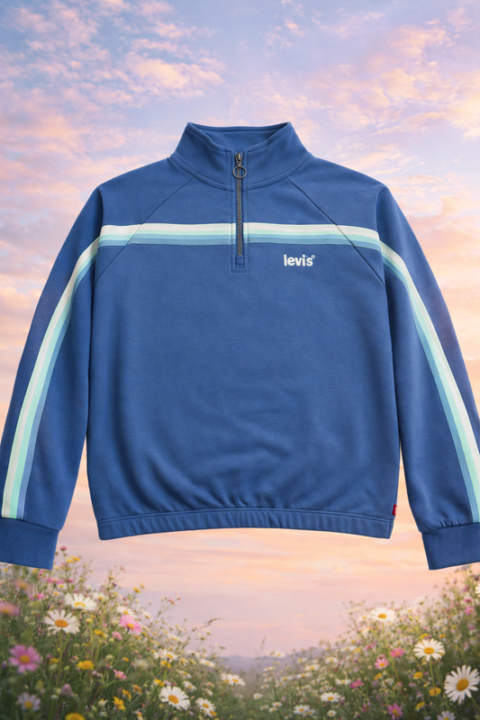 Pull Levi’s col zippé – Bleu – Taille 14 ans